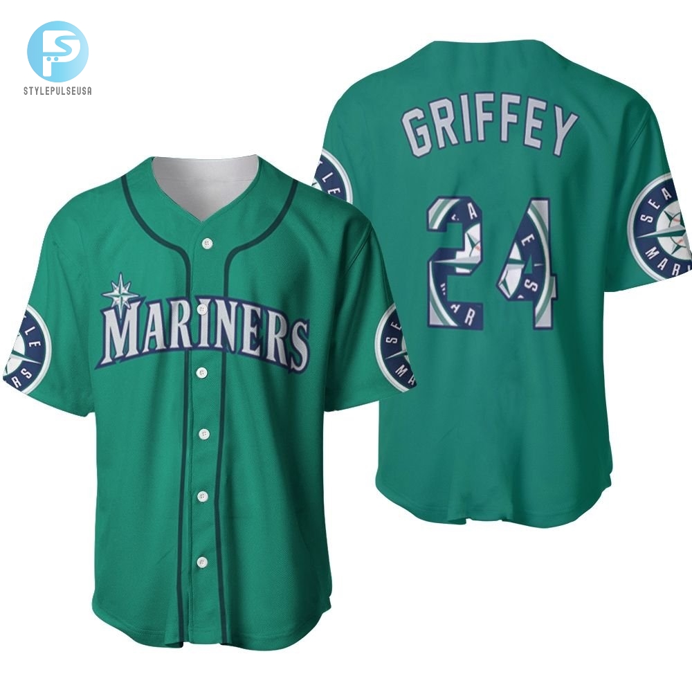 Seattle Mariners Ken Griffey Jr 24 2020 Mlb Green Jersey Inspired Baseball Jersey stylepulseusa 1