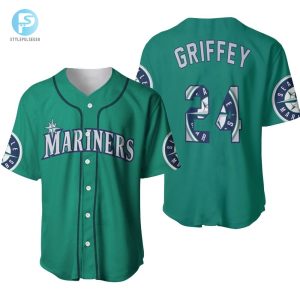 Seattle Mariners Ken Griffey Jr 24 2020 Mlb Green Jersey Inspired Baseball Jersey stylepulseusa 1 1