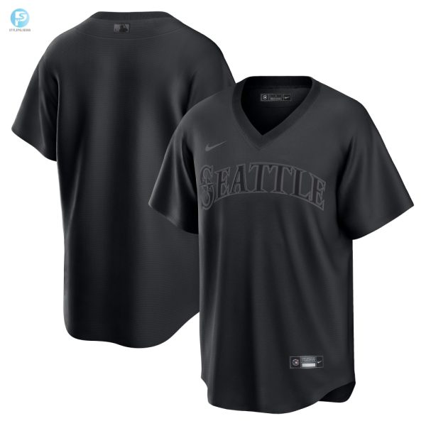 Seattle Mariners Pitch Black Fashion Replica Jersey Black Mlb stylepulseusa 1