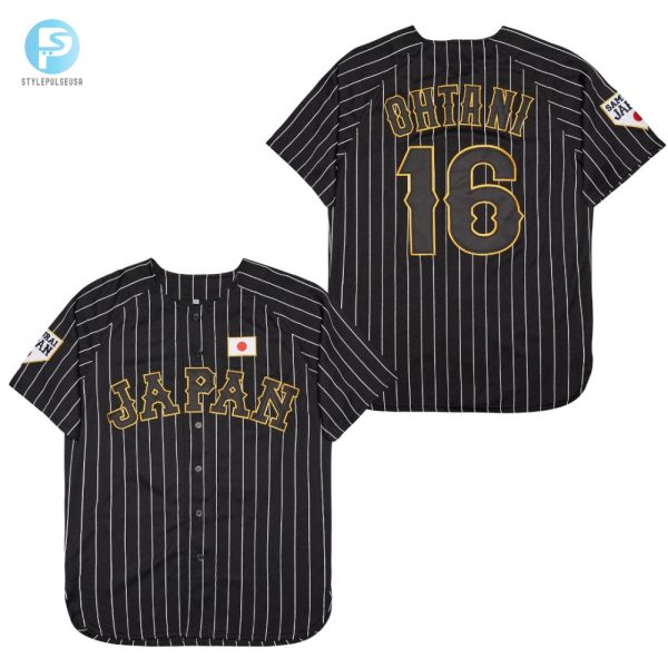 Shohei Ohtani 16 Mlb Legends Japan Natation Team Home Black Jersey Gift For Ohtani Fans stylepulseusa 1 1