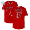 Shohei Ohtani 17 Los Angeles Angels Autographed Jersey Red stylepulseusa 1