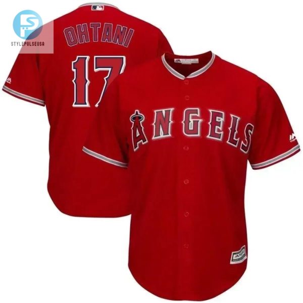 Shohei Ohtani Los Angeles Angels Alternate Official Cool Base Player Jersey Scarlet stylepulseusa 1