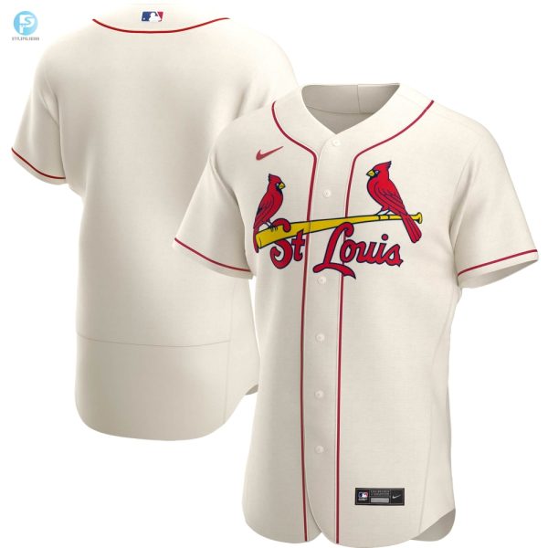 St Louis Cardinals Alternate Authentic Team Jersey Cream Mlb stylepulseusa 1