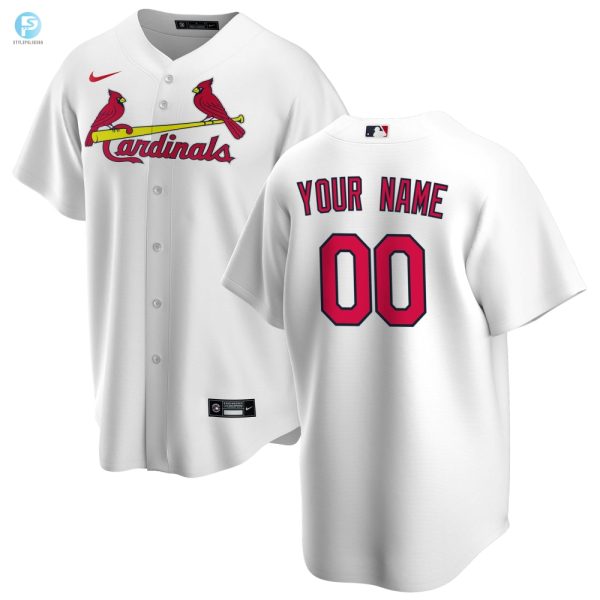 St Louis Cardinals Home Replica Custom Jersey White Custom Jerseys Mlb stylepulseusa 1