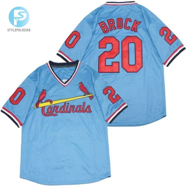 St Louis Cardinals Lou Brock 20 2020 Mlb Blue Jersey stylepulseusa 1