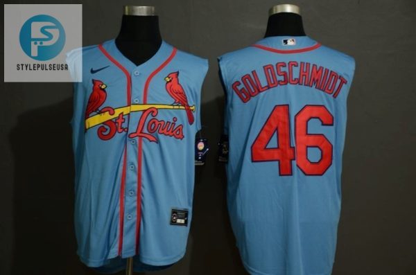 St Louis Cardinals Paul Goldschmidt 46 2020 Mlb Blue Jersey stylepulseusa 1