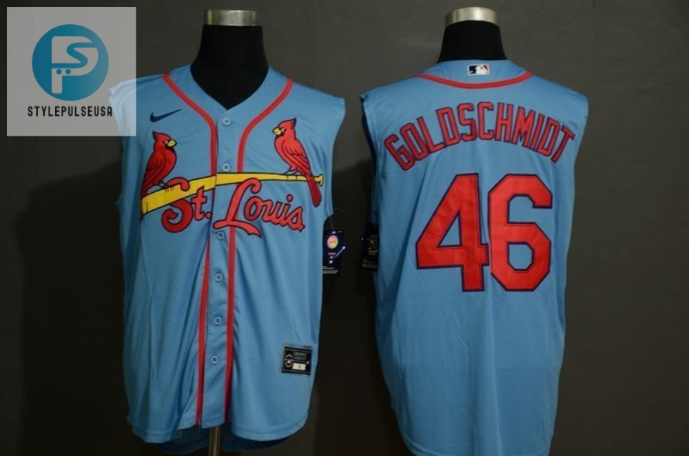 St Louis Cardinals Paul Goldschmidt 46 2020 Mlb Blue Jersey 