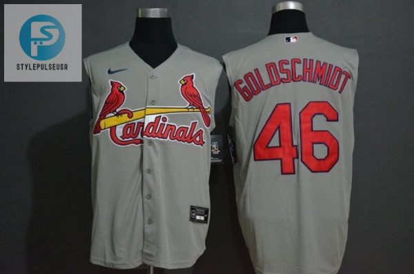 St Louis Cardinals Paul Goldschmidt 46 2020 Mlb Grey Jersey stylepulseusa 1