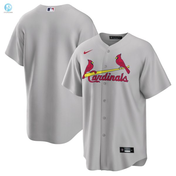 St Louis Cardinals Road Replica Team Jersey Gray Mlb stylepulseusa 1