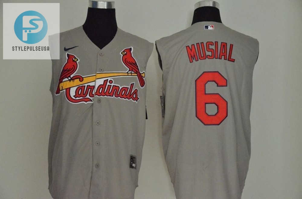 St Louis Cardinals Stan Musial 6 2020 Mlb Grey Jersey 