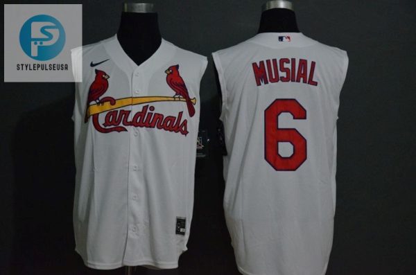 St Louis Cardinals Stan Musial 6 2020 Mlb White Jersey stylepulseusa 1