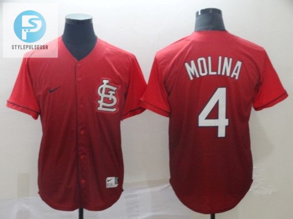 St Louis Cardinals Yadier Molina 4 2020 Mlb Gradient Red Jersey stylepulseusa 1