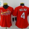 St Louis Cardinals Yadier Molina 4 2020 Mlb Red Orange Womens Jersey stylepulseusa 1