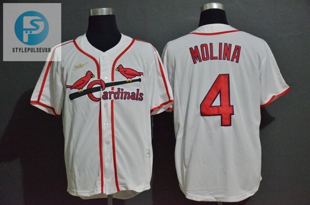 St Louis Cardinals Yadier Molina 4 2020 Mlb White Jersey 