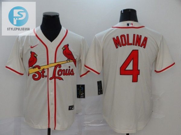 St Louis Cardinals Yadier Molina 4 2020 Mlb White Jersey A1 stylepulseusa 1