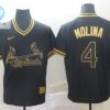 St Louis Cardinals Yadier Molina 4 Mlb Gold Brandedition Black Jersey stylepulseusa 1