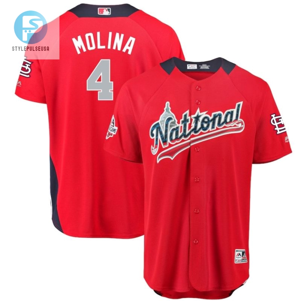 St Louis Cardinals Yadier Molina 4 Red Mlb Allstar Jersey 