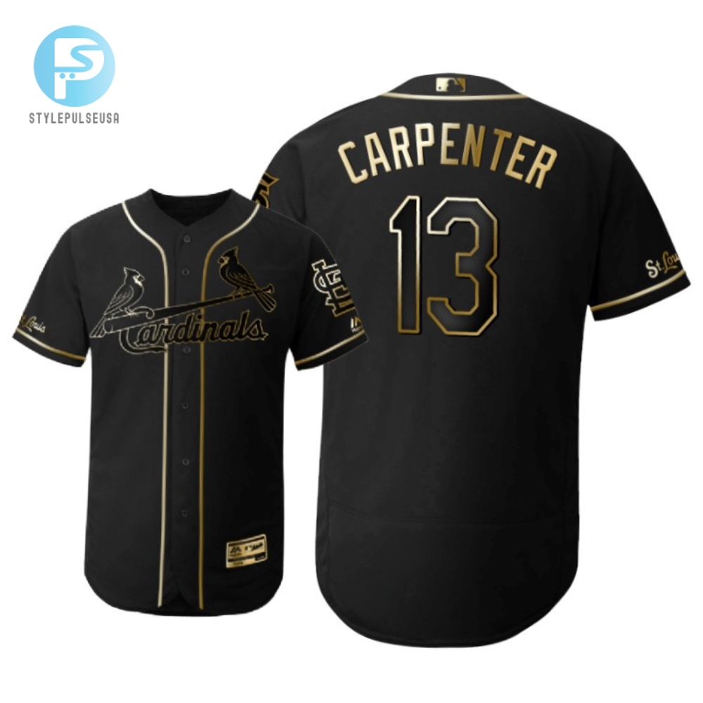 St. Louis Cardinals 13 Matt Carpenter Mlb 2019 Golden Brandedition Black Jersey Gift For Cardinals Fans 