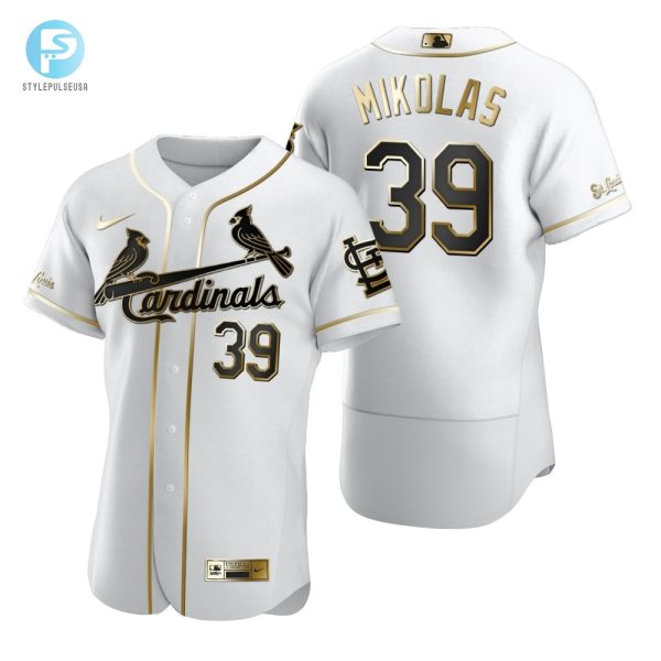 St. Louis Cardinals 39 Miles Mikolas Mlb Golden Brandedition White Jersey Gift For Cardinals Fans stylepulseusa 1