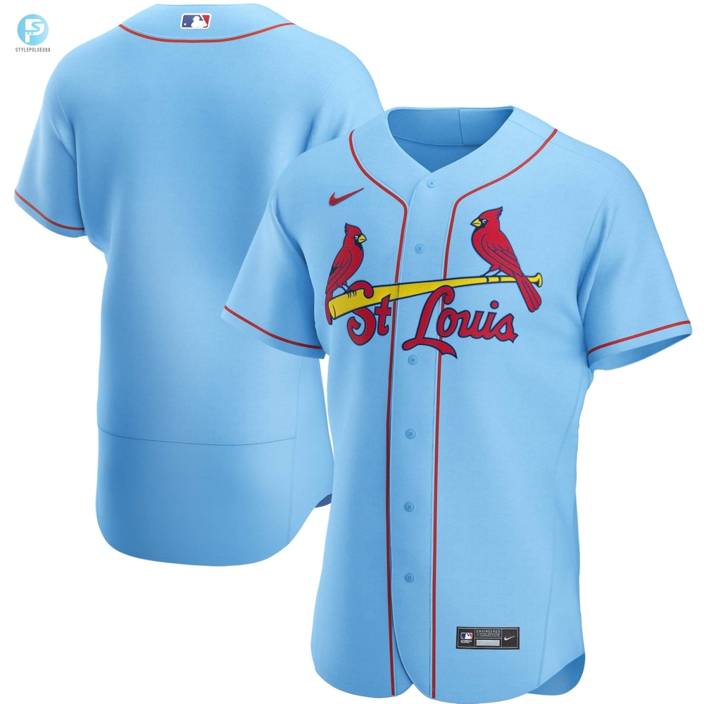 St. Louis Cardinals Alternate Authentic Team Jersey  Light Blue Mlb 