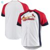 St. Louis Cardinals Big Tall Colorblock Fullsnap Jersey Whitered Mlb stylepulseusa 1