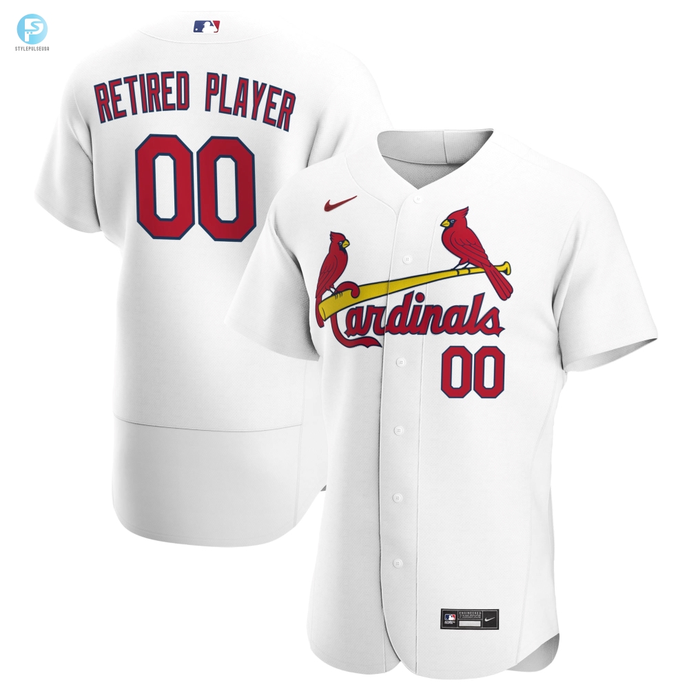 St. Louis Cardinals Home Pickaplayer Retired Roster Authentic Jersey  White Custom Jerseys Mlb 