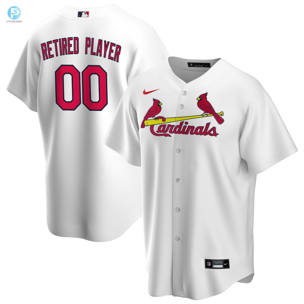 St. Louis Cardinals Home Pickaplayer Retired Roster Replica Jersey  White Custom Jerseys Mlb 