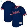 St. Louis Cardinals Mitchell Ness Big Tall Cooperstown Collection Mesh Wordmark Vneck Jersey Navy Mlb stylepulseusa 1