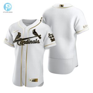 St. Louis Cardinals Mlb Golden Brandedition White Jersey Gift For Cardinals Fans stylepulseusa 1 1