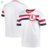 St. Louis Cardinals Stitches Cooperstown Collection Vneck Jersey White Mlb stylepulseusa 1