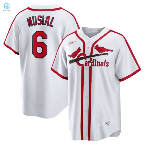 Stan Musial St. Louis Cardinals Home Cooperstown Collection Player Jersey White Mlb stylepulseusa 1