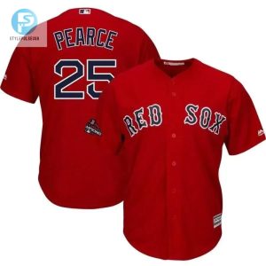 Steve Pearce Boston Red Sox 2018 World Series Champions Team Logo Player Jersey Scarlet stylepulseusa 1 1