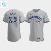 Steven Matz 32 Toronto Blue Jays Gray Road Jersey stylepulseusa 1