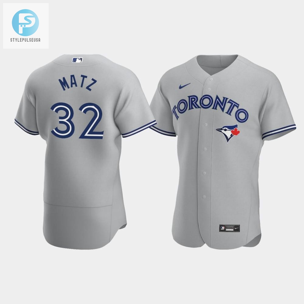 Steven Matz 32 Toronto Blue Jays Gray Road Jersey 