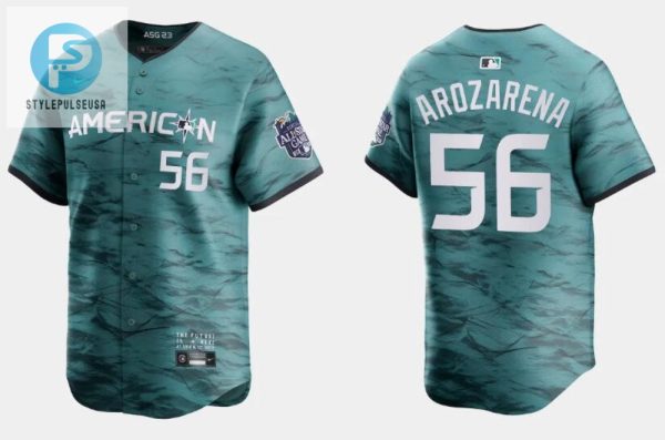 Tampa Bay Rays 56 Randy Arozarena Teal 2023 All Star Cool Base Stitched Baseball stylepulseusa 1