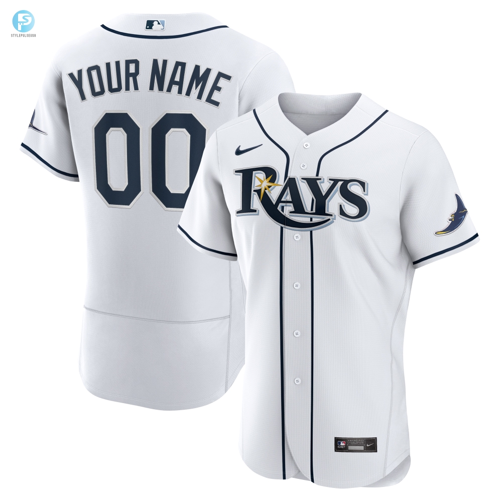 Tampa Bay Rays Home Authentic Custom Jersey  White Custom Jerseys Mlb 