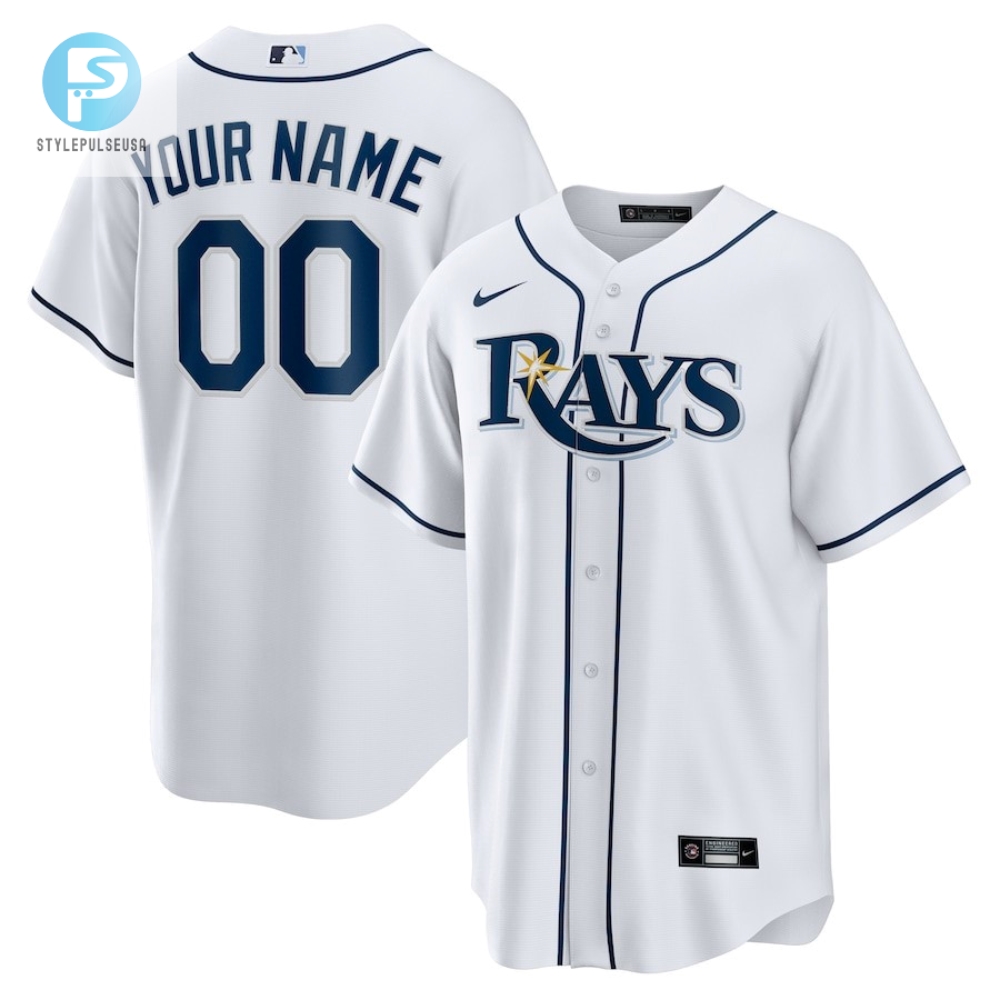 Tampa Bay Rays Home Custom Men Jersey  White 