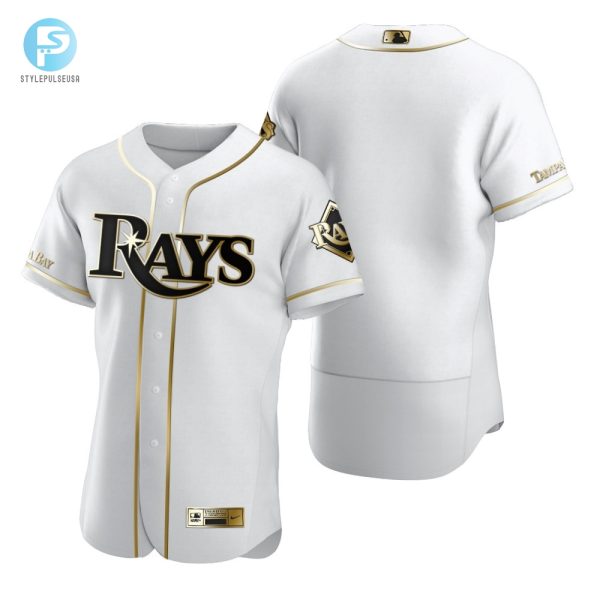 Tampa Bay Rays Mlb Golden Brandedition White Jersey Gift For Rays Fans stylepulseusa 1