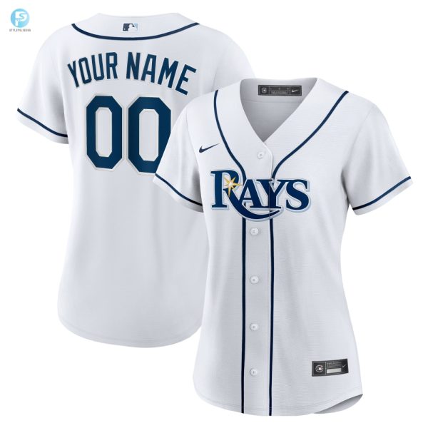 Tampa Bay Rays Womens Home Replica Custom Jersey White Custom Jerseys Mlb stylepulseusa 1