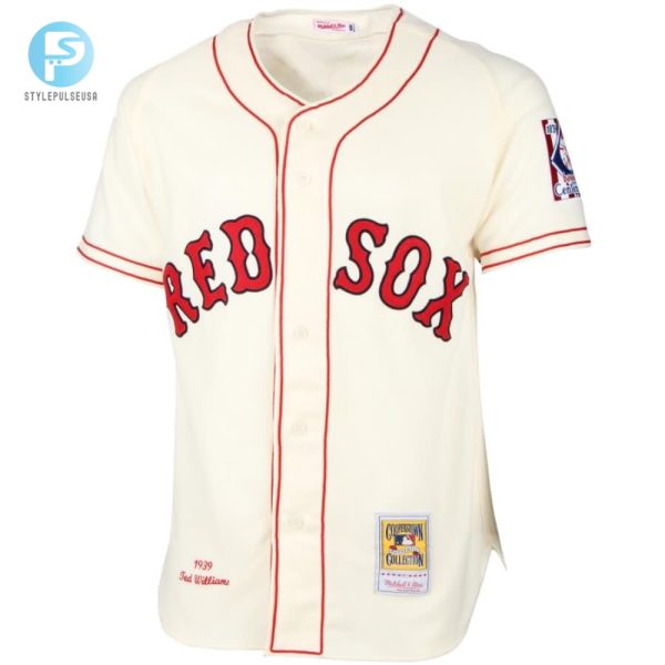 Ted Williams Boston Red Sox Mitchell Ness Mlb Jersey Cream stylepulseusa 1