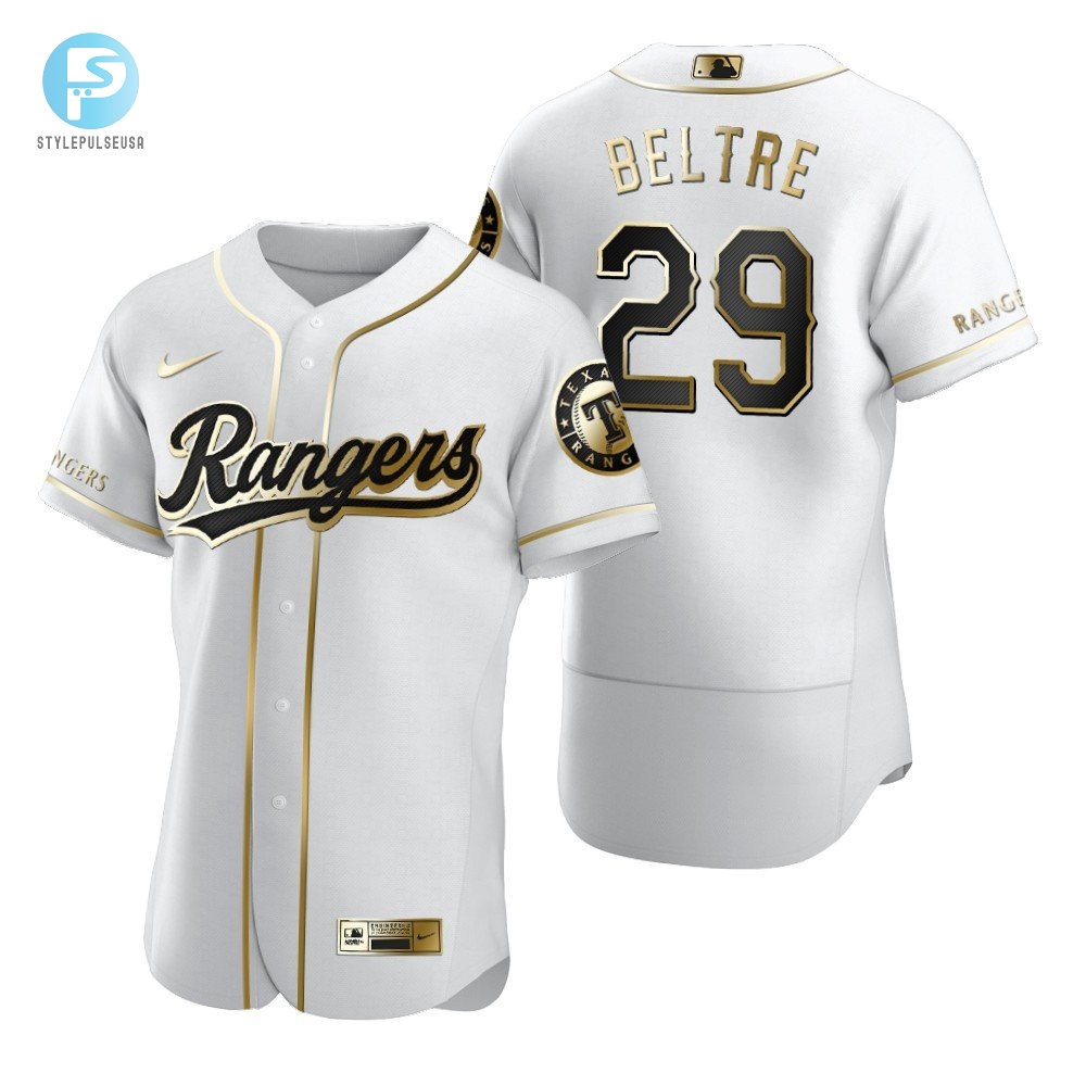 Texas Rangers 29 Adrian Beltre Mlb Golden Brandedition White Jersey Gift For Rangers Fans 