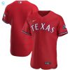 Texas Rangers Alternate Authentic Team Jersey Red Mlb stylepulseusa 1