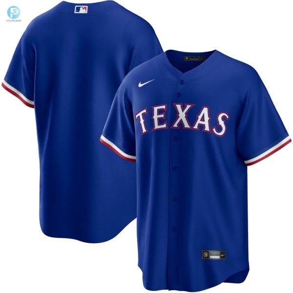 Texas Rangers Alternate Replica Team Logo Jersey Royal Mlb stylepulseusa 1