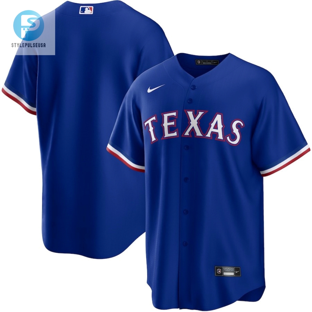 Texas Rangers Alternate Team Logo Men Jersey  Royal 