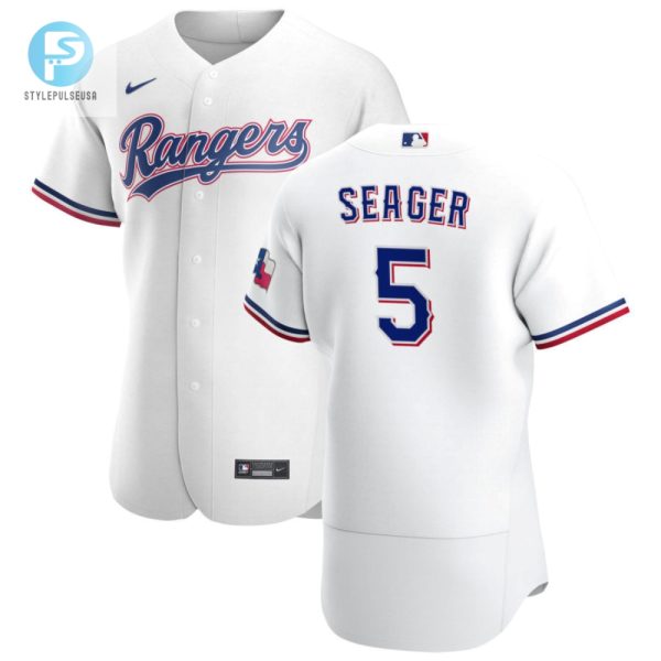 Texas Rangers Corey Seager 5 Mlb White Home Patch Jersey Gift For Rangers Fans stylepulseusa 1