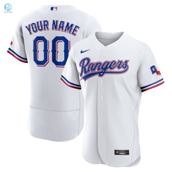 Texas Rangers Home Authentic Custom Patch Jersey White Custom Jerseys Mlb stylepulseusa 1