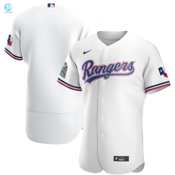 Texas Rangers Home Authentic Team Jersey White Mlb stylepulseusa 1