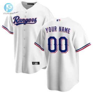 Texas Rangers Home Custom Men Jersey White stylepulseusa 1 1