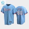 Texas Rangers Kumar Rocker 80 202223 Draft Light Blue Alternate Jersey stylepulseusa 1