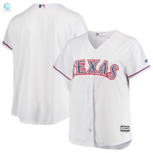 Texas Rangers Majestic Womens Plus Size Home Replica Team Jersey White Mlb stylepulseusa 1 1